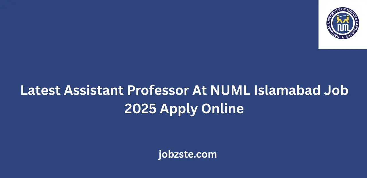 Latest Assistant Professor At NUML Islamabad Job 2025 Apply Online