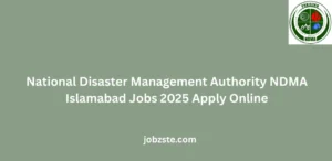 National Disaster Management Authority NDMA Islamabad Jobs 2025 Apply Online