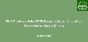 PHEC Lahore Jobs 2025 Punjab Higher Education Commission Apply Online